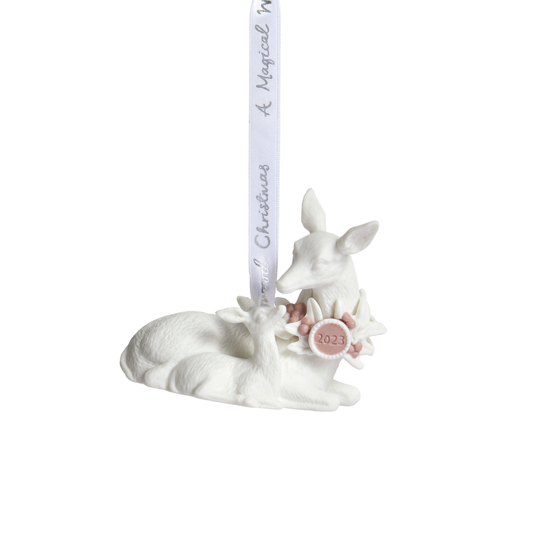 ホリディ オーナメント  ディア ピンク 2023